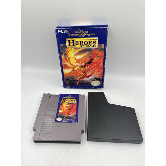 Advanced Dungeons & Dragons; Heroes Of The Lance (NES) Authentic Cartridge & Box - Picture 1 of 12